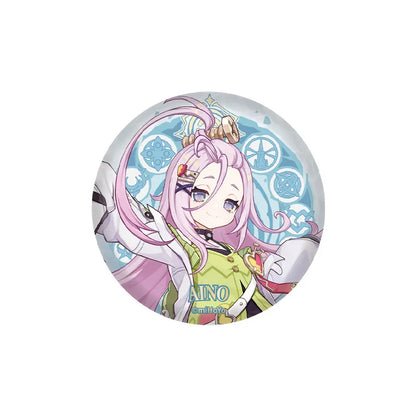 Genshin Aino Nod-Krai Character Badge featuring collectible artwork from the Song of the Welkin Moon series