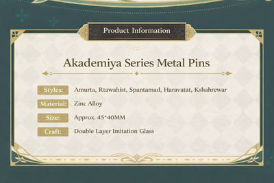 Genshin Impact metal badge zinc alloy enamel detail