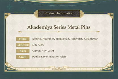 Genshin Impact metal badge zinc alloy enamel detail
