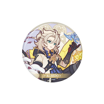 Genshin Impact Albedo badge Whispering Blooms series collectible pin