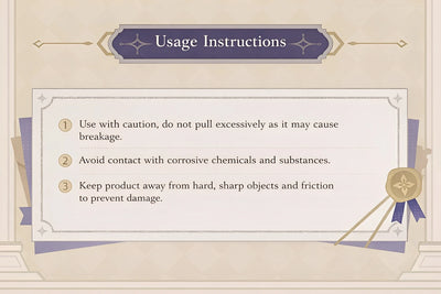Usage instructions for Genshin Impact Albedo Theme Impression brooch including care guidance and handling precautions