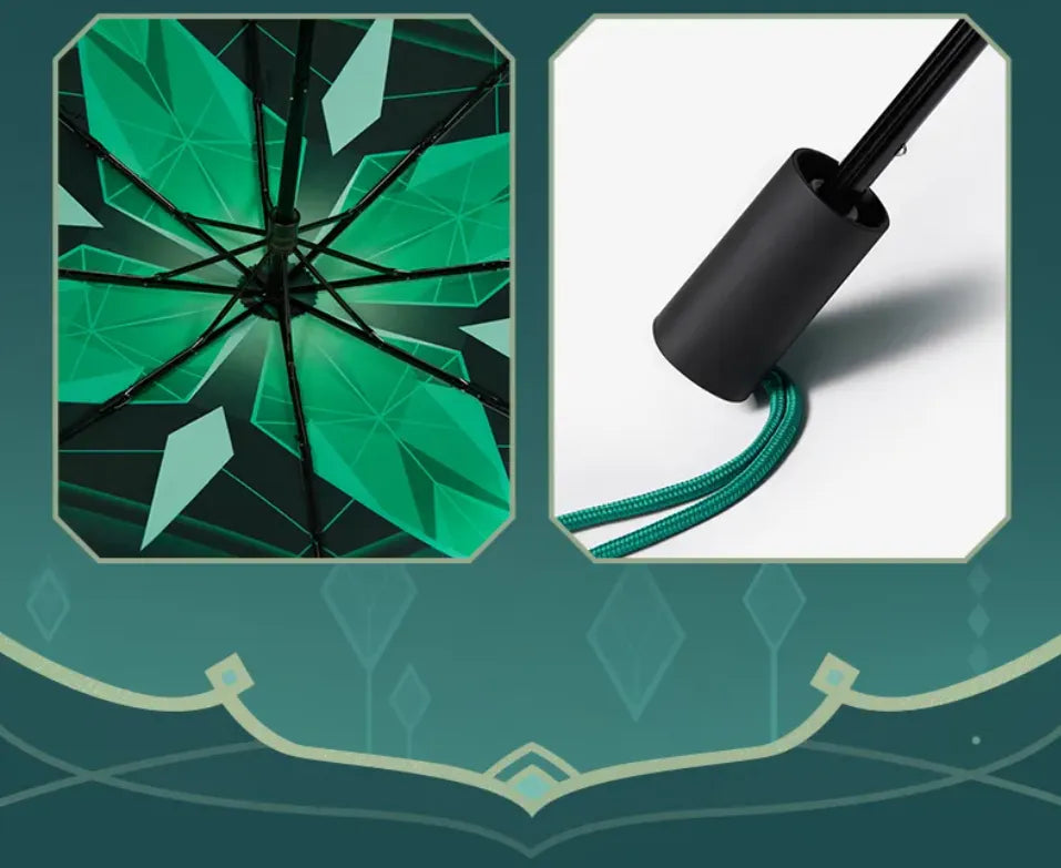 Genshin Impact Alhaitham folding umbrella water-resistant canopy detail