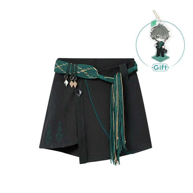Genshin Impact Alhaitham Impression Series skort front and back view