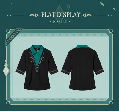 Alhaitham knit shirt model sizing and fit reference
