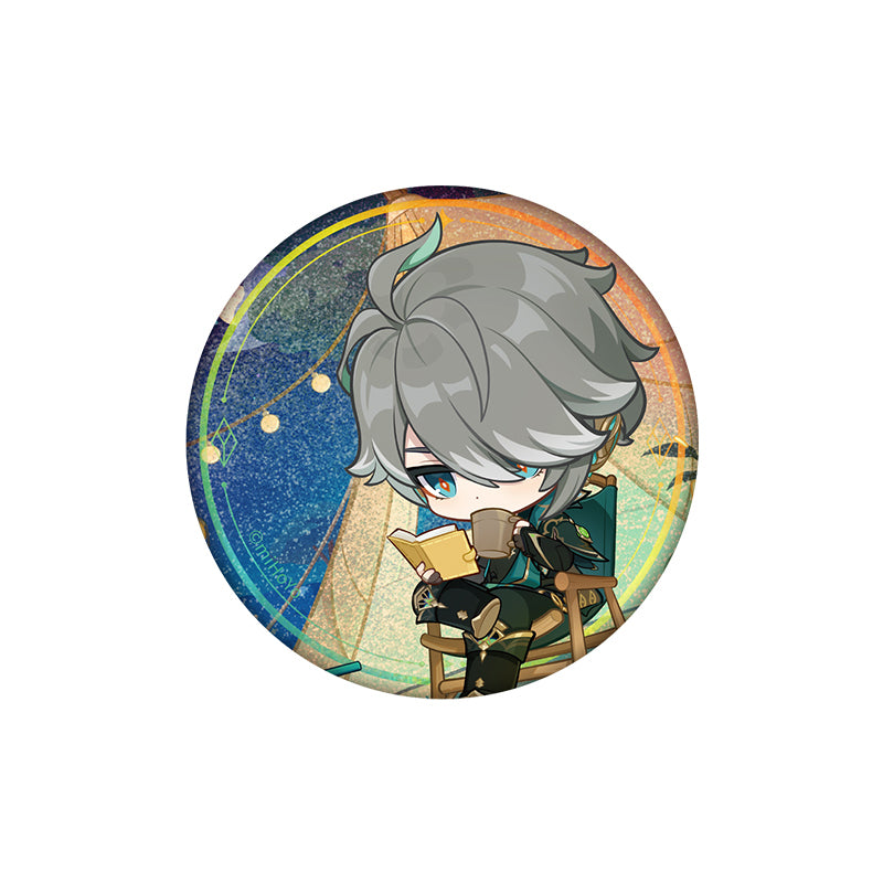 Genshin Impact Alhaitham offline store series chibi tinplate badge round pin character design