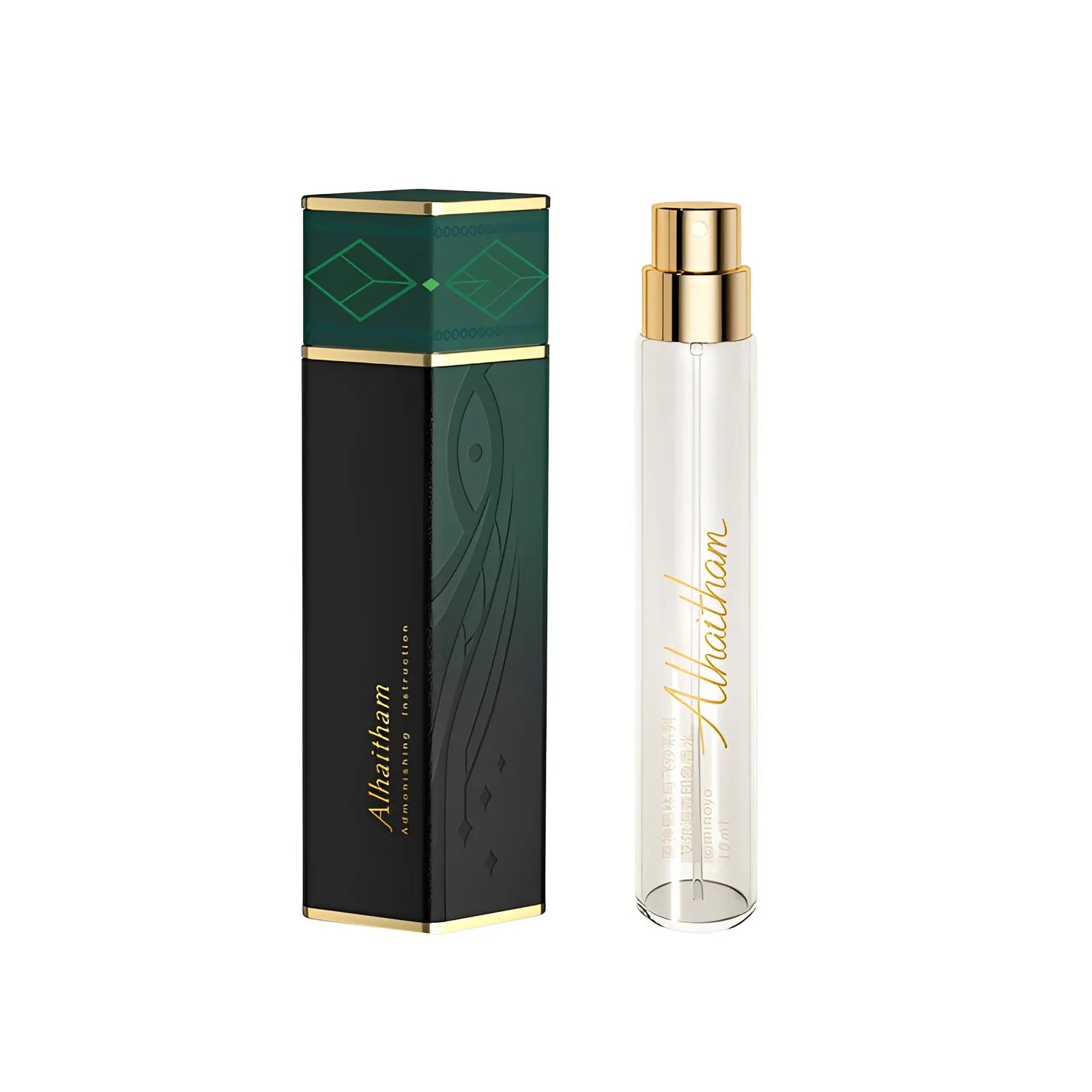 Alhaitham themed perfume travel set compact bottle and case outdoor styled presentation