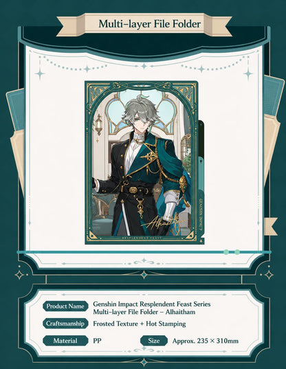Genshin Impact Alhaitham Resplendent Feast self-standing acrylic stamp block featuring chibi Alhaitham artwork