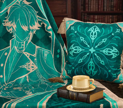 Genshin Impact Alhaitham Resplendent Feast layered acrylic stand featuring detailed room-themed character scene