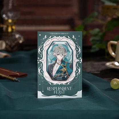Genshin Impact Alhaitham Resplendent Feast chibi themed collectible accessories and magnetic display products