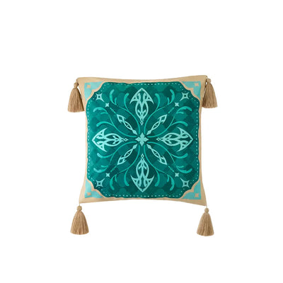 Genshin Impact Alhaitham Resplendent Feast pillow and air-conditioning blanket set featuring elegant teal themed character design
