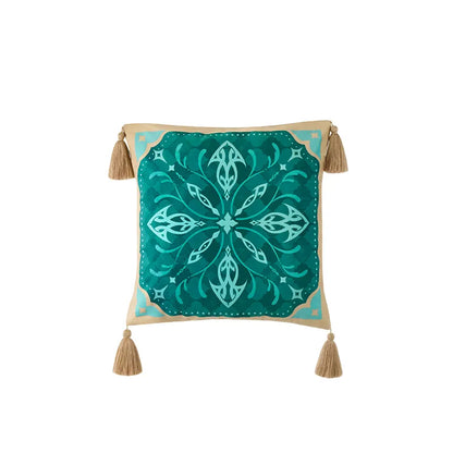 Genshin Impact Alhaitham Resplendent Feast pillow and air-conditioning blanket set featuring elegant teal themed character design