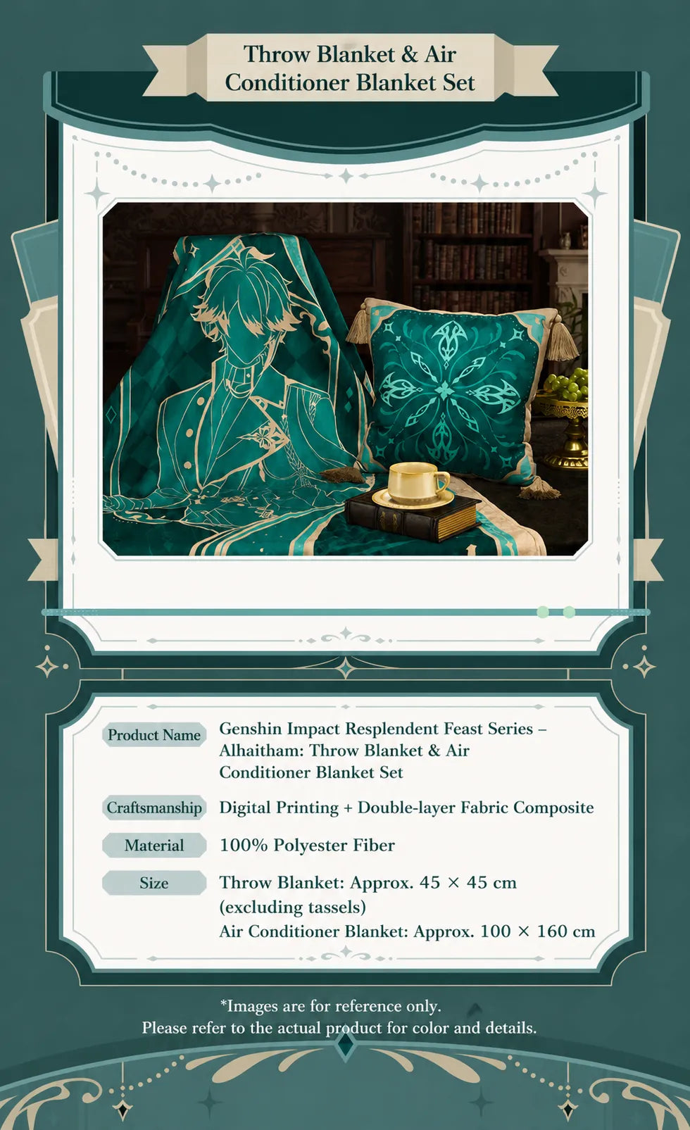 Genshin Impact Alhaitham Resplendent Feast reflective badge lighting comparison effect display