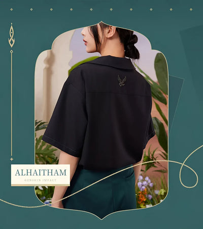 Alhaitham shirt relaxed fit silhouette drape and structure overview