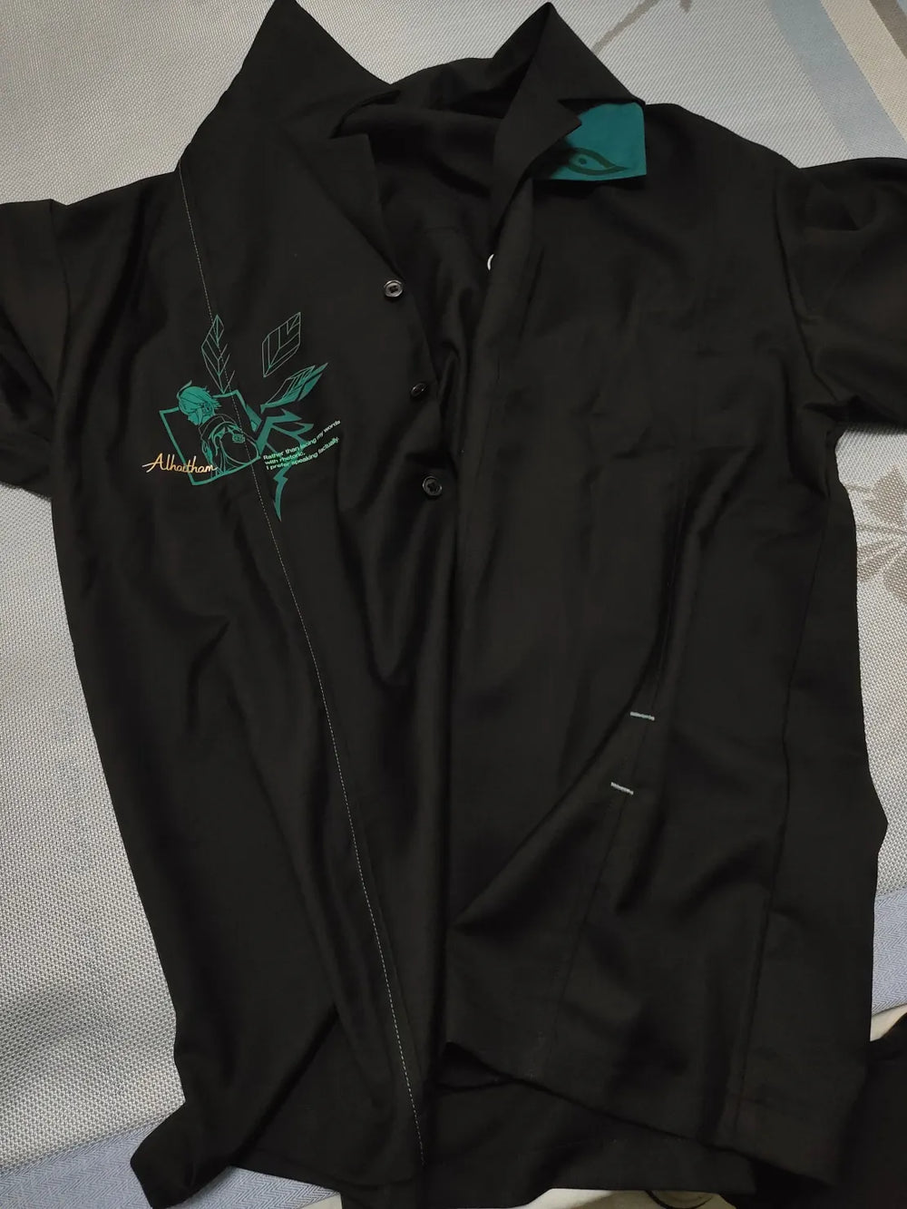 Genshin Impact Verdant Sands Series Short Sleeve Shirt – Alhaitham
