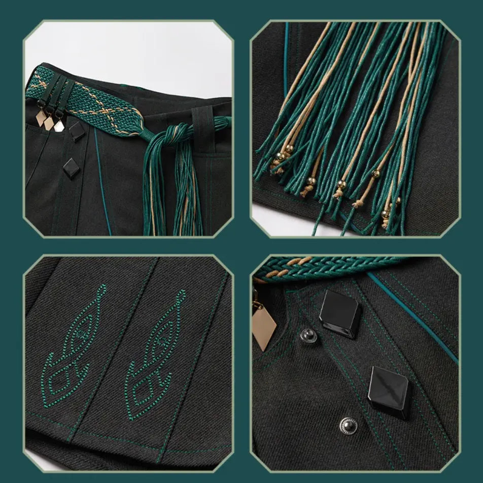 Alhaitham Impression Series skort styled with matching themed clothing