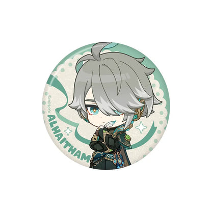 Genshin Impact Alhaitham Stellar Recollection series character badge with detailed chibi illustration