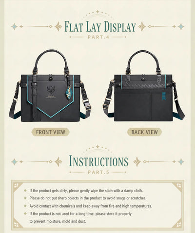 Alhaitham tote bag side structure thickness and stitching detail