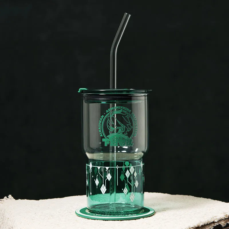 Genshin Impact Alhaitham emerald tumbler gift set product display