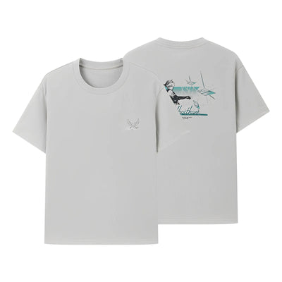 Alhaitham t shirt deep green version front and back white background clean view