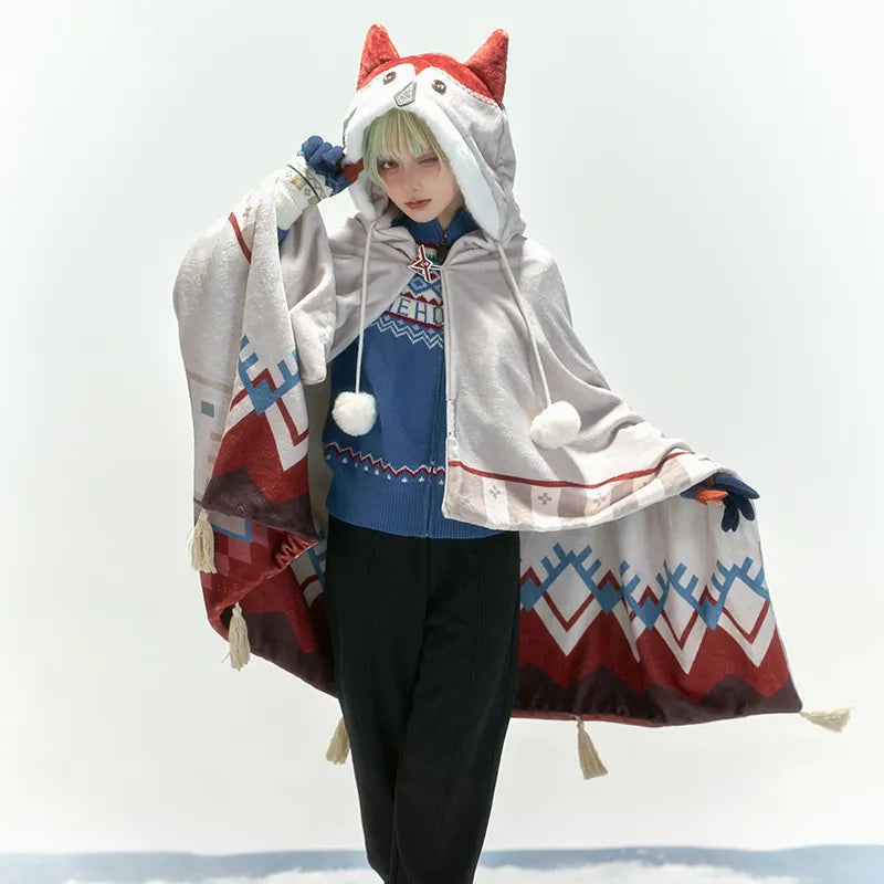 Genshin Impact Alyosha Themed Impression Series cape and knitted gloves