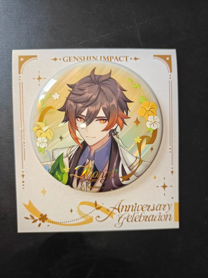 Pins de Personagens Genshin Impact Série Aniversário