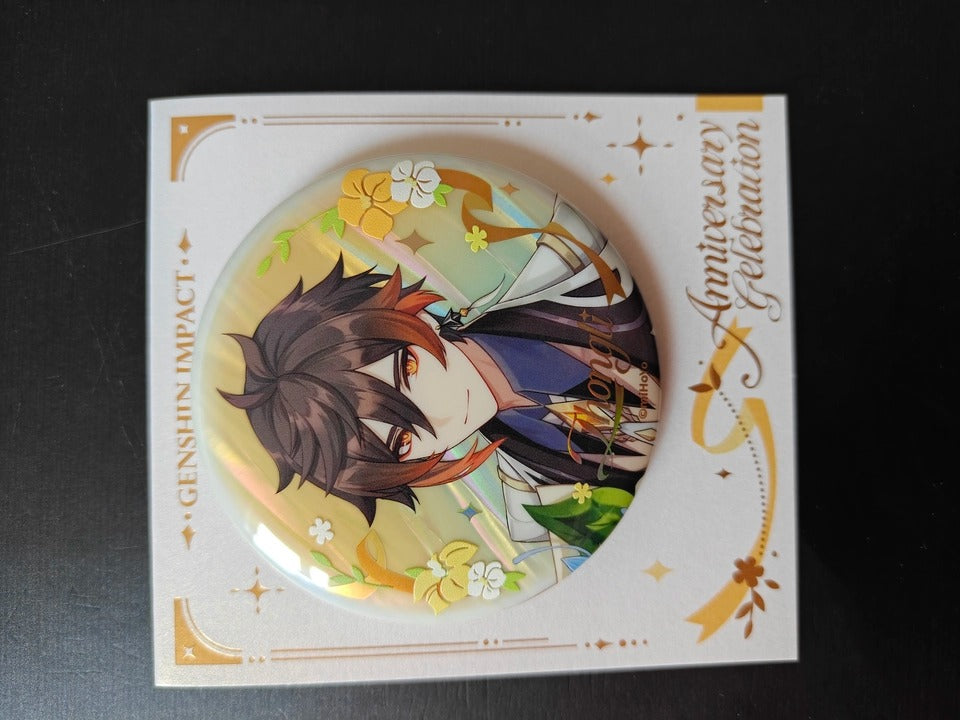 Pins de Personagens Genshin Impact Série Aniversário