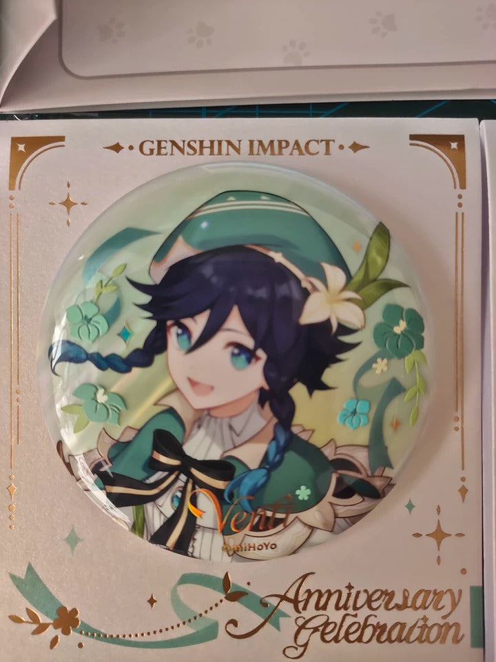Pins de Personagens Genshin Impact Série Aniversário
