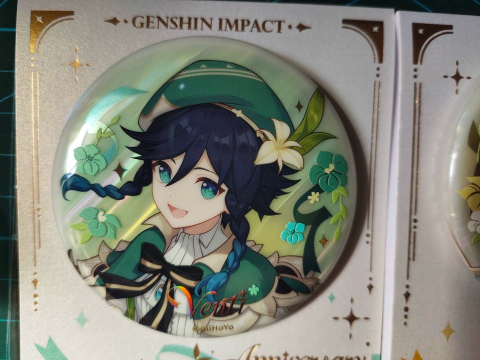 Pins de Personagens Genshin Impact Série Aniversário