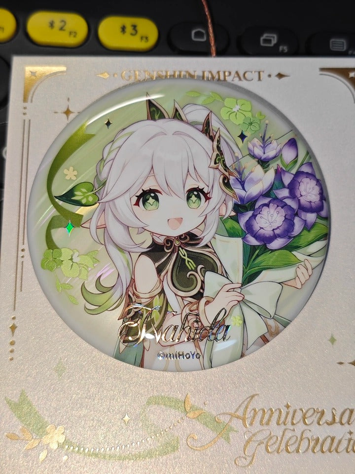 Pins de Personagens Genshin Impact Série Aniversário