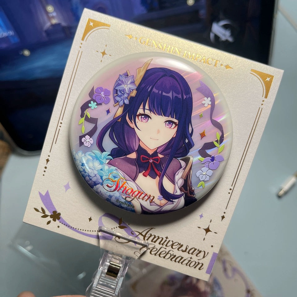 Pins de Personagens Genshin Impact Série Aniversário