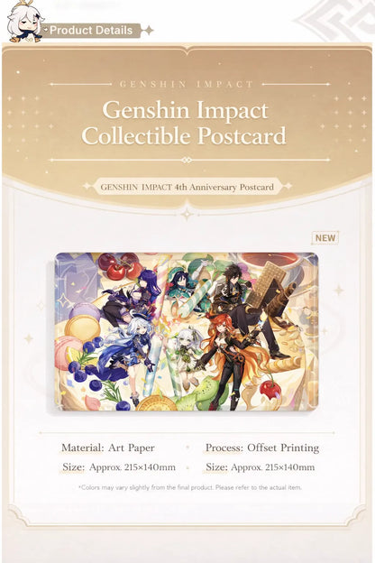 Genshin Impact anniversary acrylic art product details material size and printing information