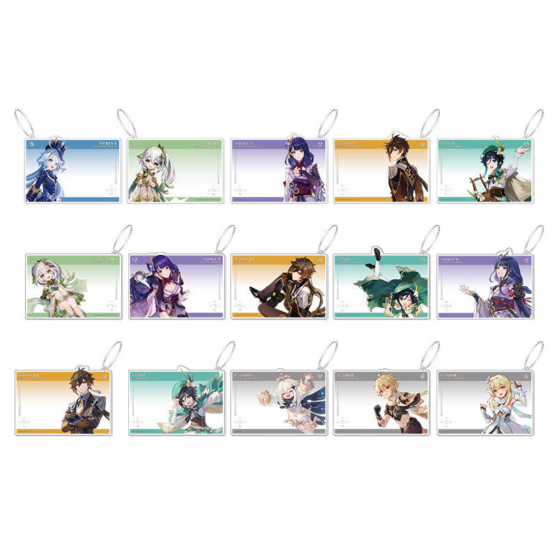Genshin Impact anniversary acrylic card full collection display