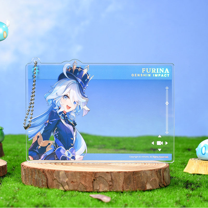 Genshin Impact anniversary acrylic card product display