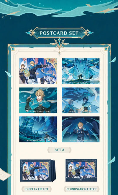 Genshin Impact Another Prologue Postcard Set A Artwork and Display