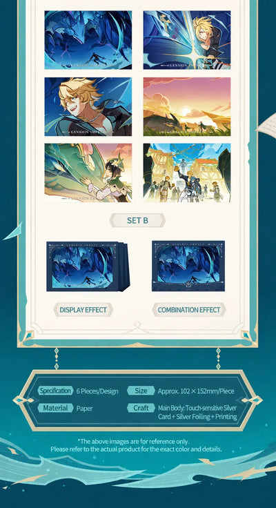 Genshin Impact Another Prologue Postcard Set B Artwork and Display