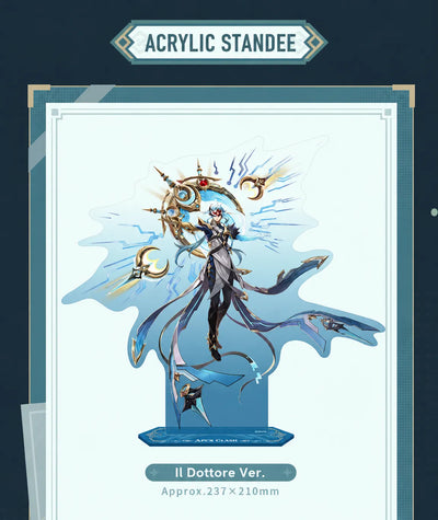 Apex Clash Series Il Dottore acrylic stand design and dimensions