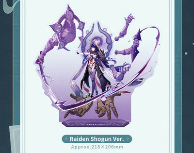 Apex Clash Series Raiden Shogun acrylic stand design and dimensions