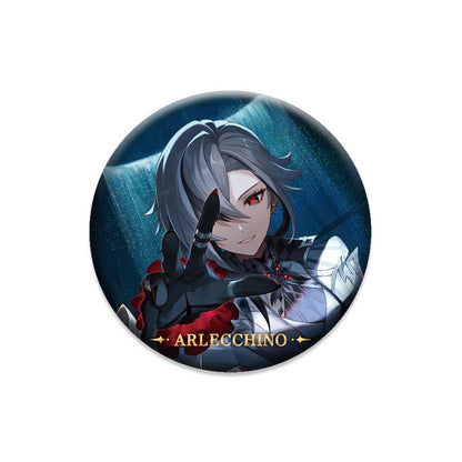 Genshin Impact Arlecchino character badge anime collectible pin