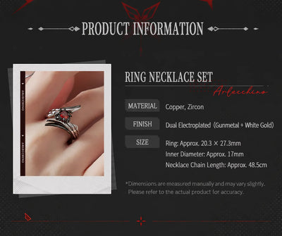 Arlecchino themed ring worn as a fashion accessory