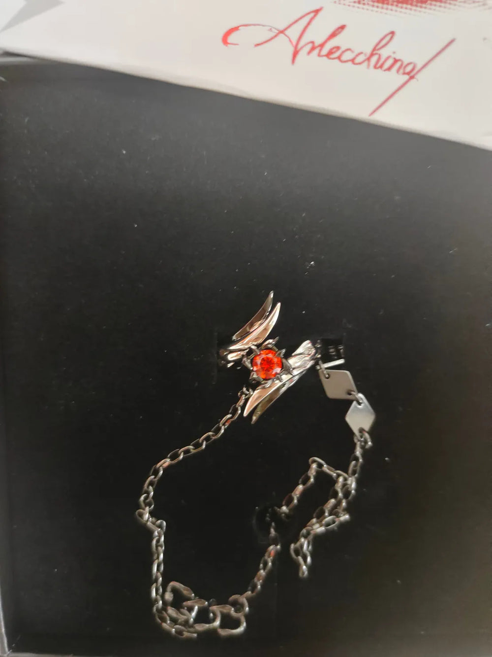 Genshin Impact Arlecchino Themed Impression Series Necklace & Ring Set
