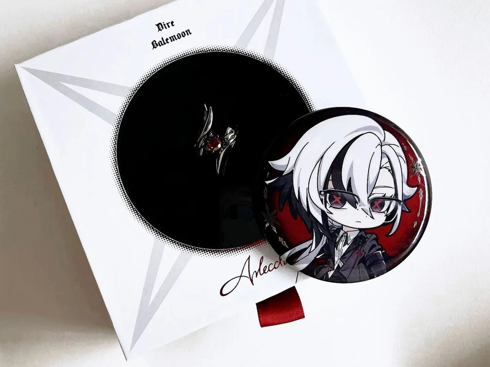 Genshin Impact Arlecchino Themed Impression Series Necklace & Ring Set