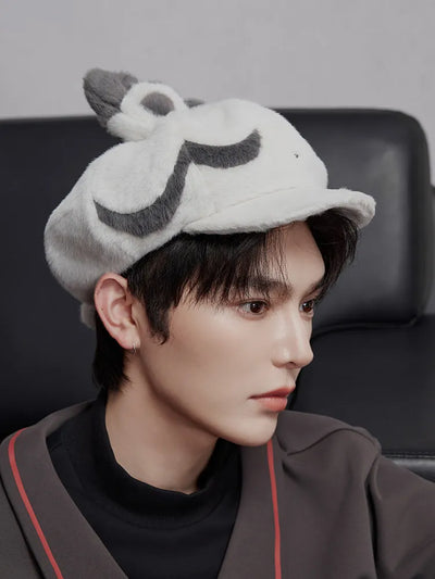 Arlecchino Impression Series plush beret fashion accessory