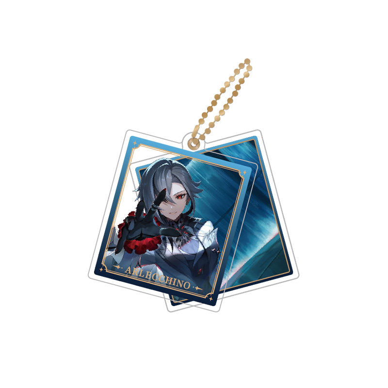 Genshin Impact Arlecchino rotating double-sided acrylic keychain