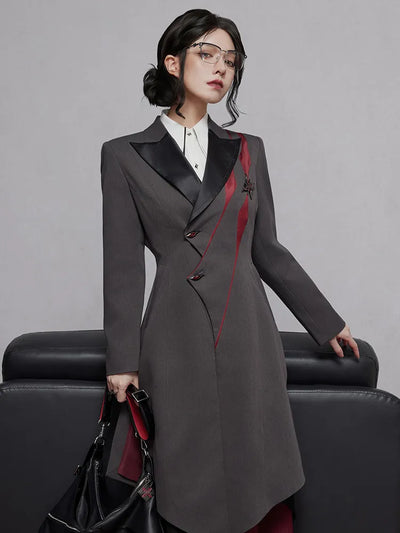 Genshin Impact Arlecchino long coat tailored front design
