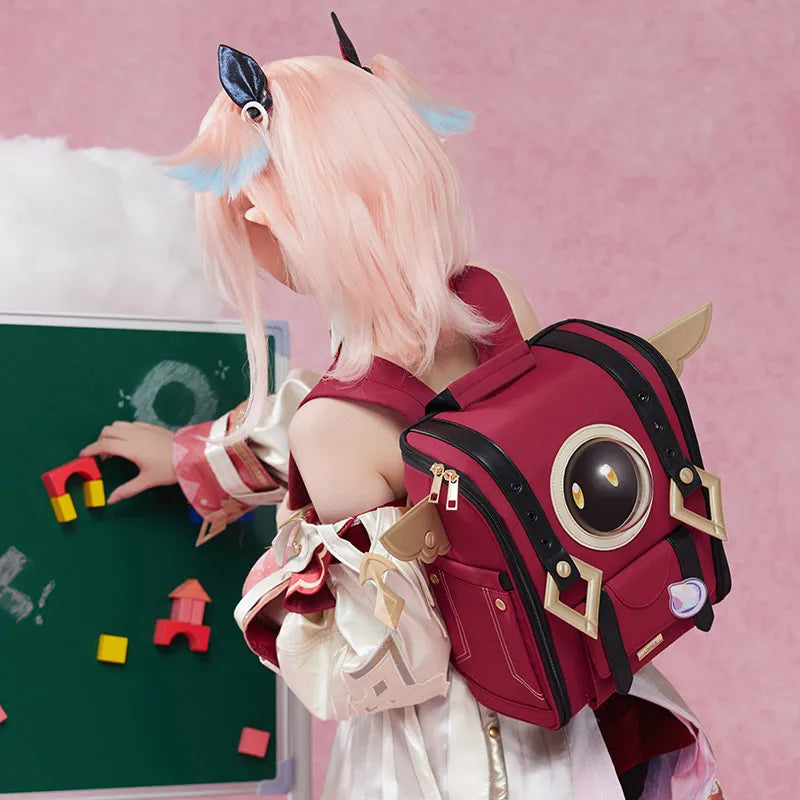 Linnea character-themed red backpack from the Augur of Wonders Series