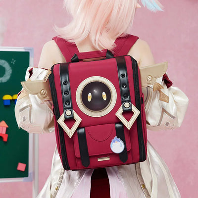 Linnea backpack with character-themed details and decorative front design