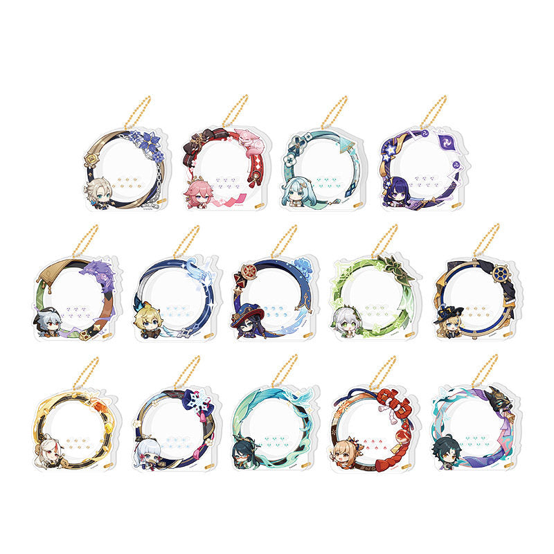 Genshin Impact avatar frame acrylic badge storage set character collection multiple designs display