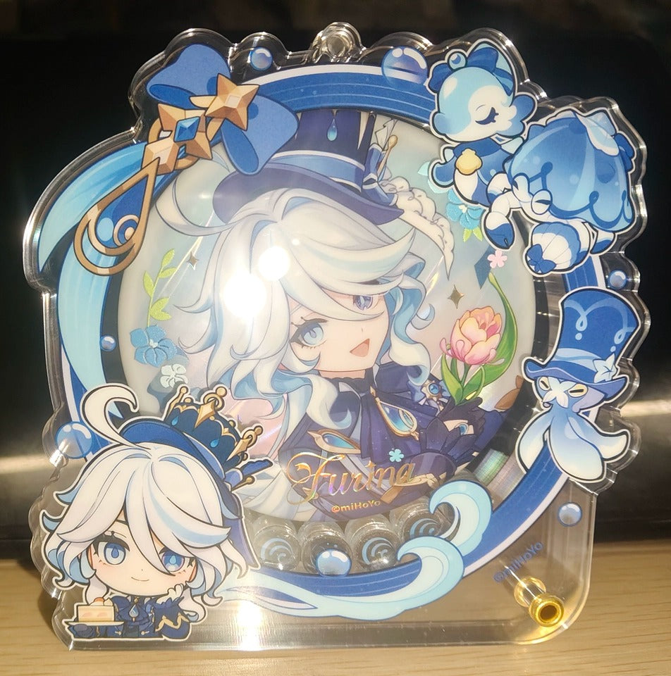 Genshin Impact Moldura Avatar Acrílica Porta Insígnias Set