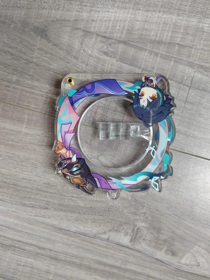 Genshin Impact Moldura Avatar Acrílica Porta Insígnias Set
