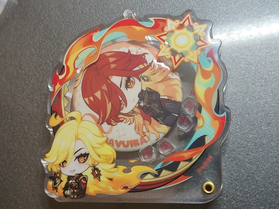 Genshin Impact Moldura Avatar Acrílica Porta Insígnias Set